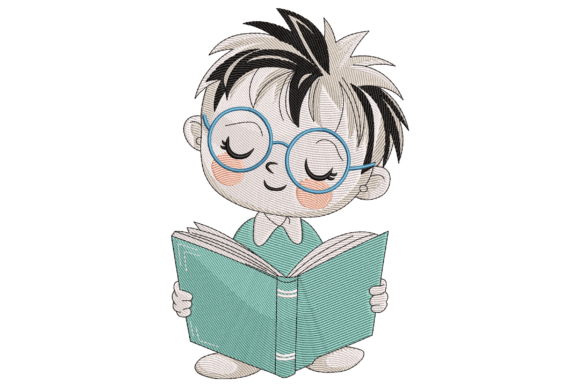 Boy Reading Book: A Designer's Review for Branded Merch