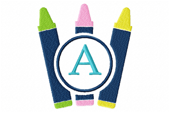 Crayons Frame Monogram Letter a Review for Holiday Gifts