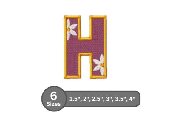 Daisy Joy Alphabet - H: A Stylish Stitch for Personalized Gifts