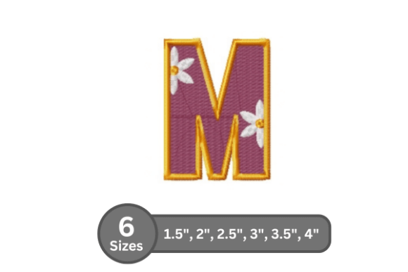 Daisy Joy Alphabet -M: A Stylish Font for Boutique Apparel