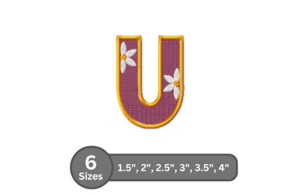 Daisy Joy Alphabet-U: A Stylish Stitch for Monograms