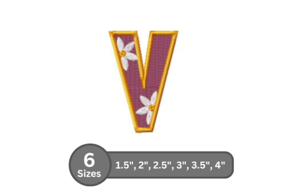 Daisy Joy Alphabet-V: A Sweet Stitch for Personalized Gifts