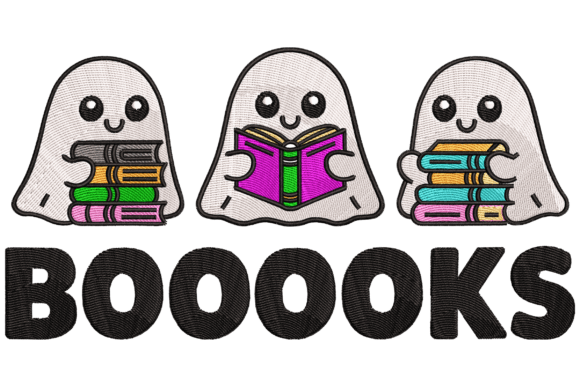 Ghosts with Books: A Spooky-Cute Holiday Embroidery Review