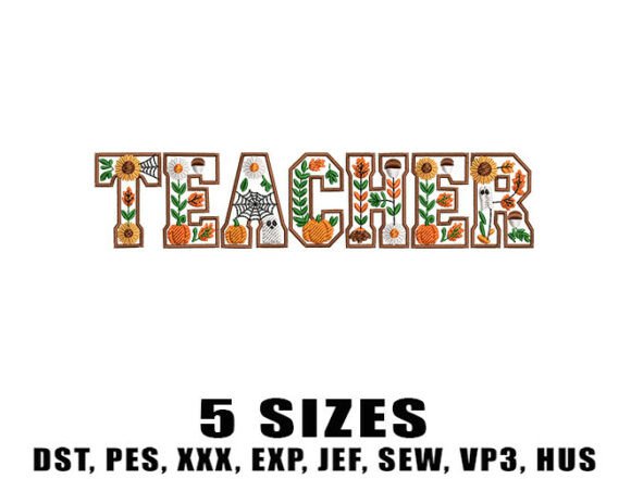 Review: Teacher Appreciation Embroidery Design for Fall